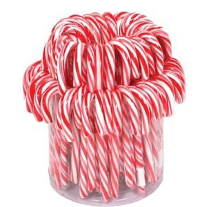 Candy canes wandelstokjes 72x28gr 17cm rood/wit
