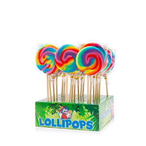 Felko lolly rond spiraal regenboog 24x50gr