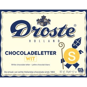 Sint Droste chocolade letter S 12x135gr wit