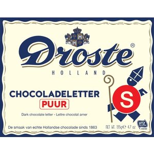 Sint Droste chocolade letter S 12x135gr puur