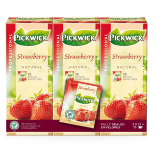 Pickwick 75x1,5gr professional thee aardbei* - actie