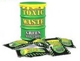 Toxic Waste 12x42gr green sour candy