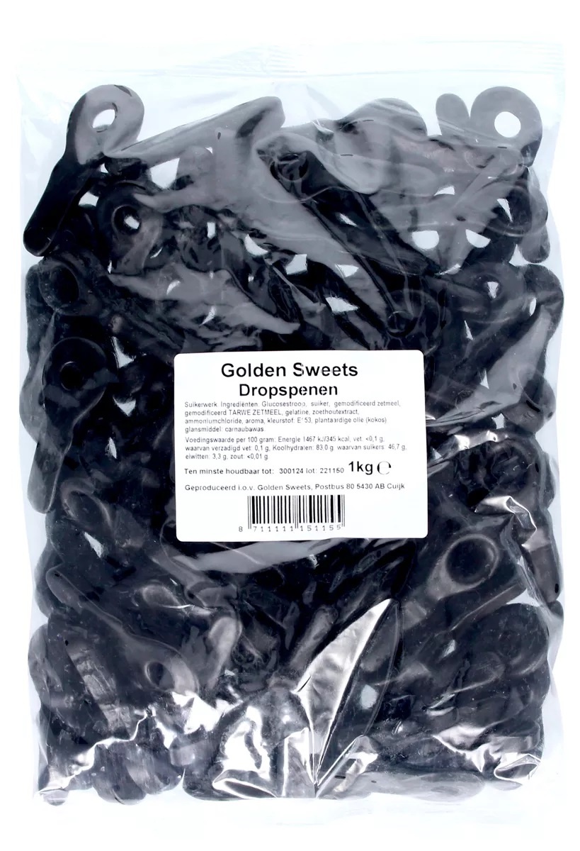 Golden Sweets schepsnoep 1kg drop sleutels