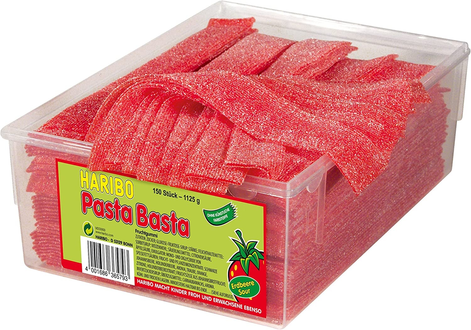 Haribo silo x150 zure matten pasta basta veggie aardbei