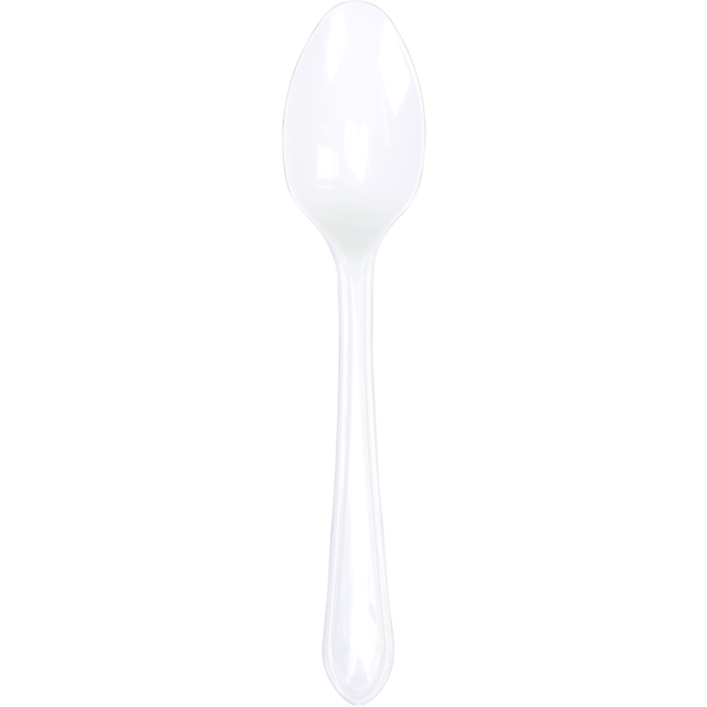 Disposable herbruikbaar lepel wit ps 170mm x50