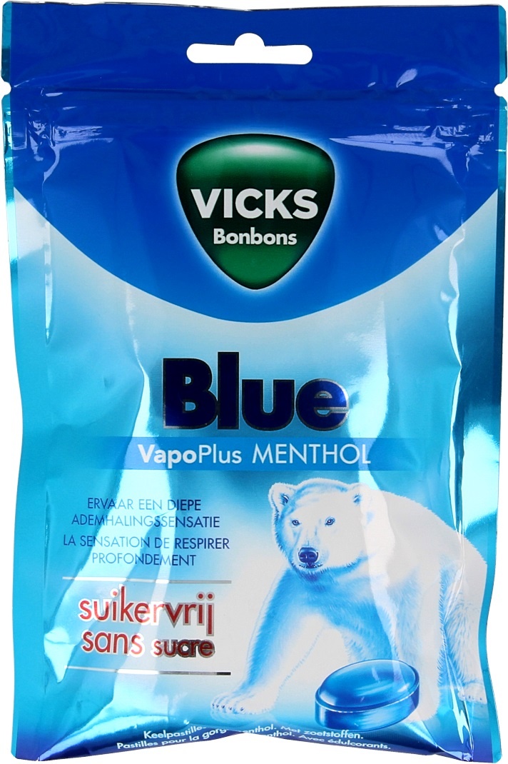 Vicks blue suikervrij 20x72gr