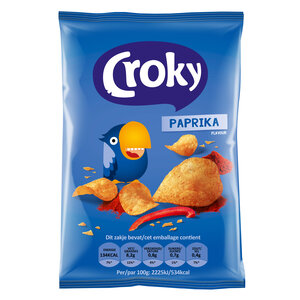 Croky chips 56x25gr paprika - actie