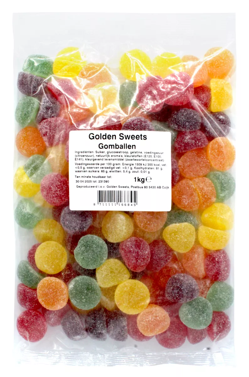 Golden Sweets schepsnoep 1kg gomballen