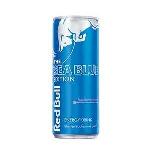 Red Bull 12x25cl edition sea blue juneberry (lichtblauw)