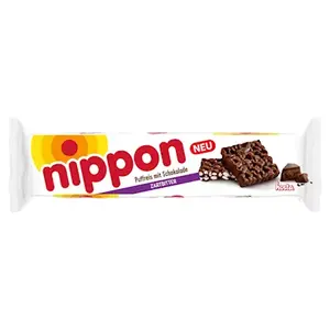 Nippon 200gr gepofte rijstsnack pure chocolade