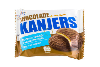 Kanjers choco caramelwafels 24x45gr - niet leverbaar