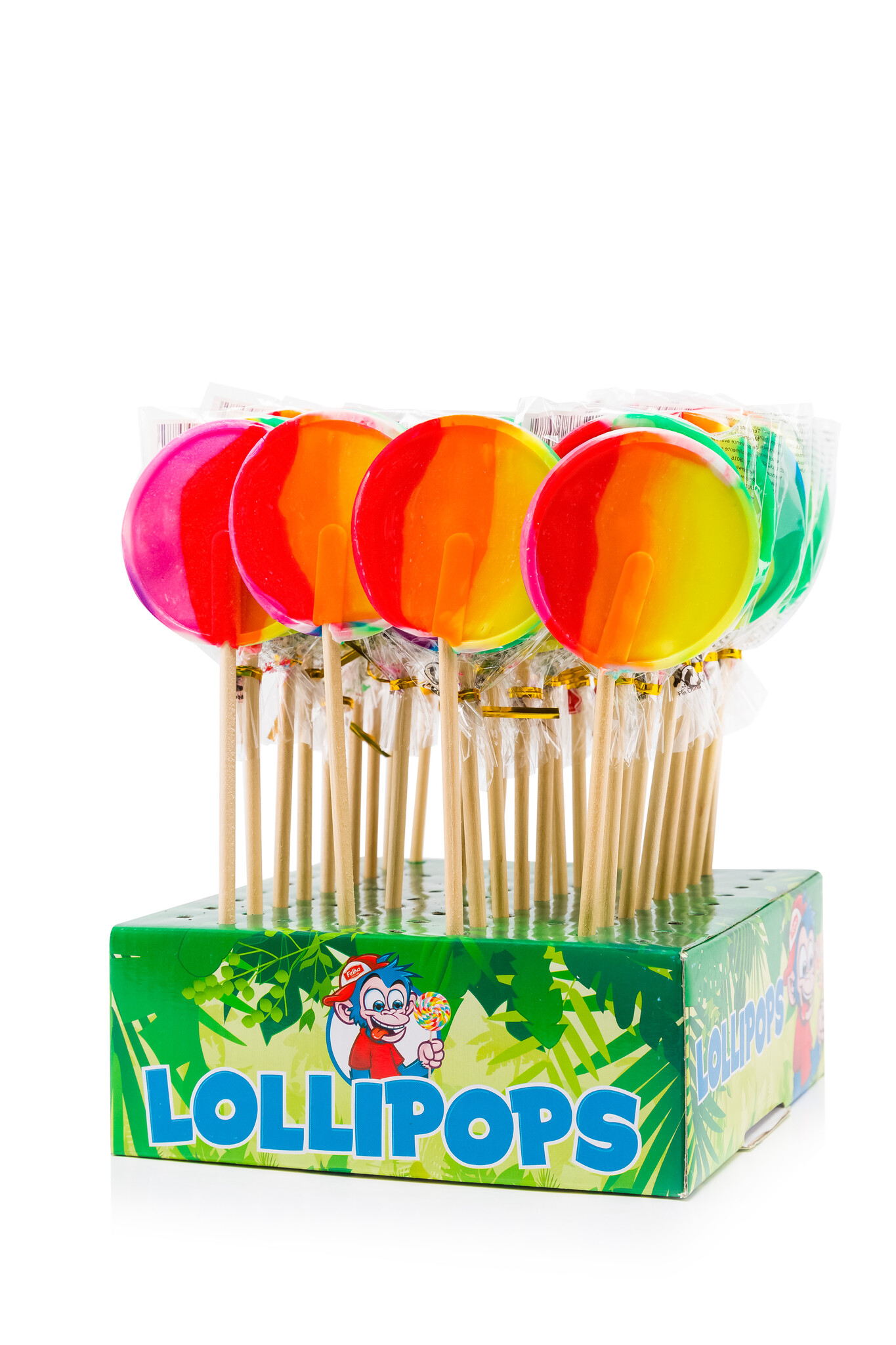 Felko lolly rond tropical regenboog 30x40gr