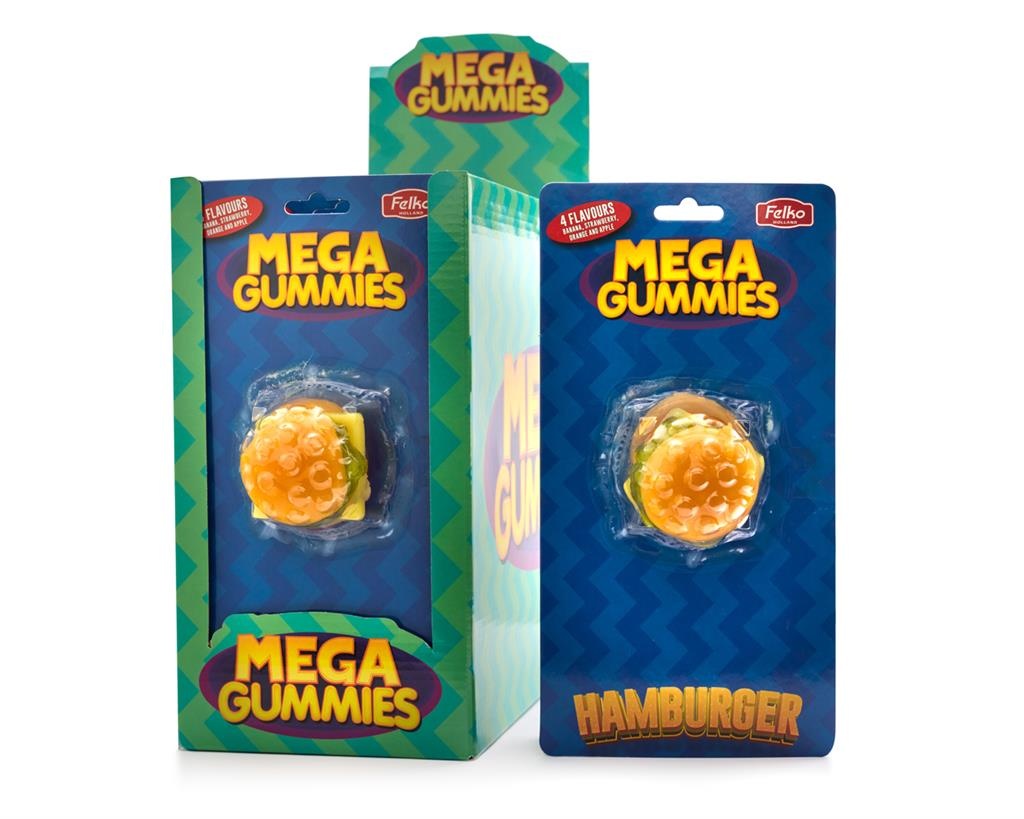 Mega gummies 14x120gr hamburger