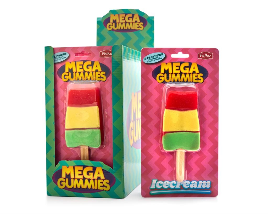 Mega gummies 17x120gr ice cream