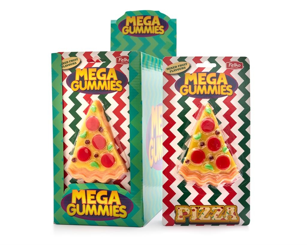Mega gummies 12x120gr pizza slice
