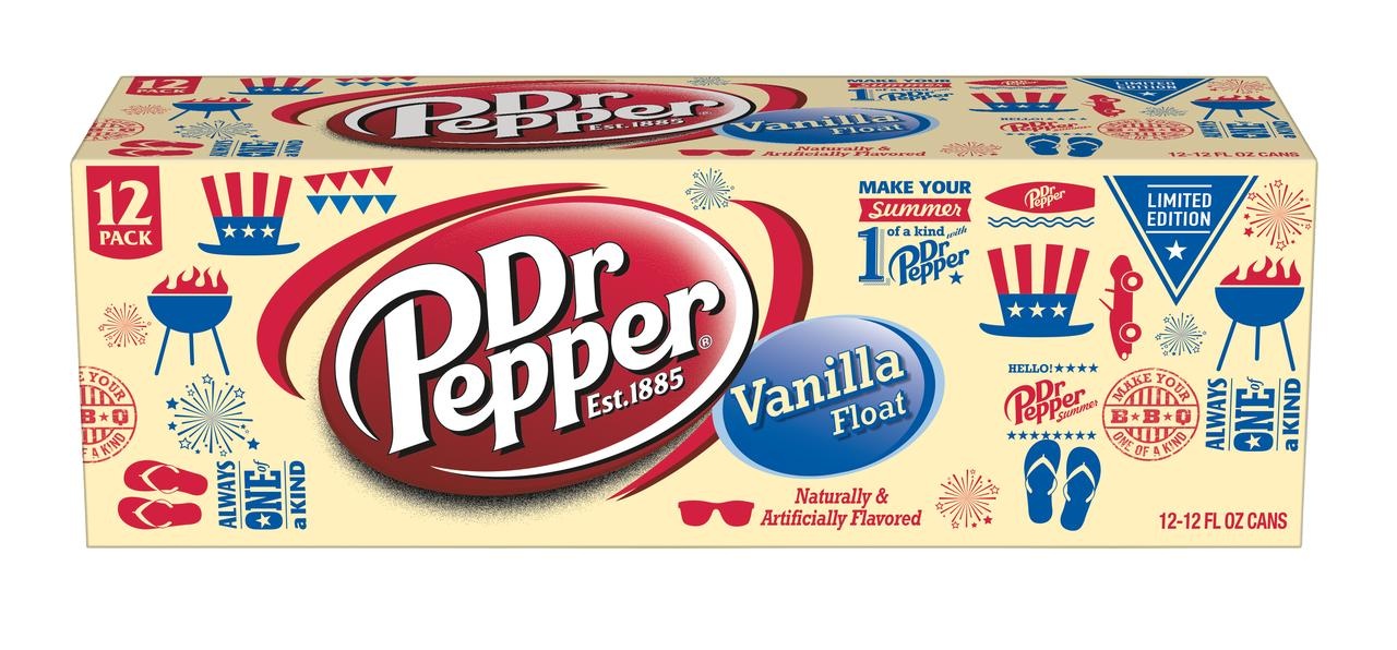Amerikaans blik 12x355ml Dr. Pepper vanilla float, foto 2 van 2