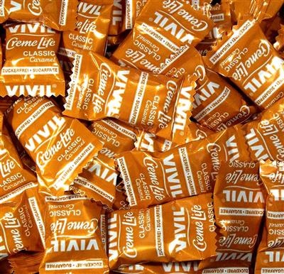 Vivil schepsnoep 1kg suikervrij caramel