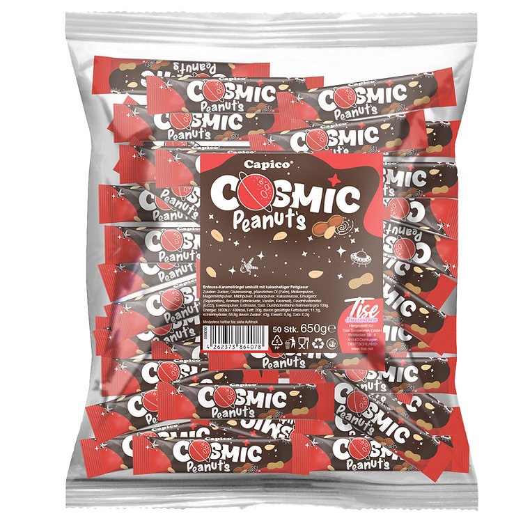 Carnaval (071) chocolade cosmic mini 50x13gr peanuts