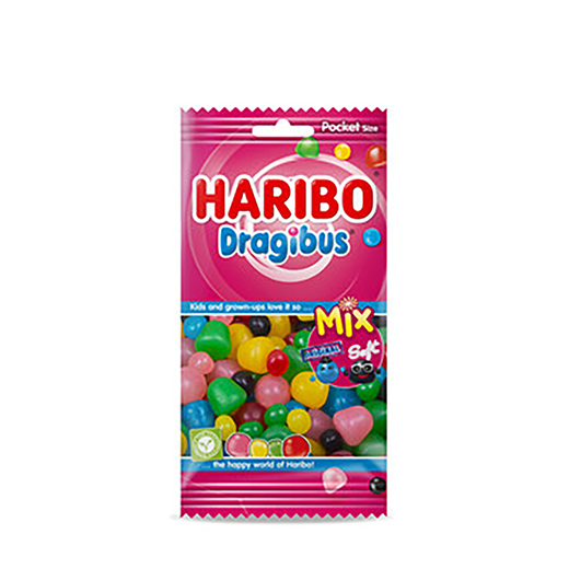 Haribo 8x130gr veggie dragibus duomix* THT: 06-2026