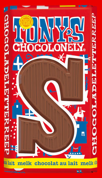 Sint Tony's chocolonely letterreep 180gr S melk