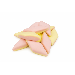 Ancienne Belgische ruitspek mini 2kg roze geel 6cm