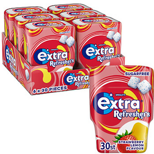 Extra kauwgom pot refreshers 6x67gr strawberry lemon