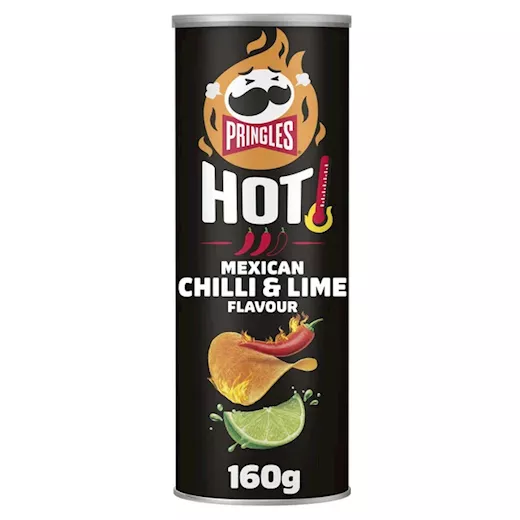 Pringles 160gr hot mex chilli lime THT:11-7-26!!