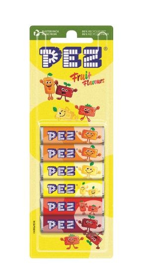 Pez vulling fruitsmaak 6-pack 51gr