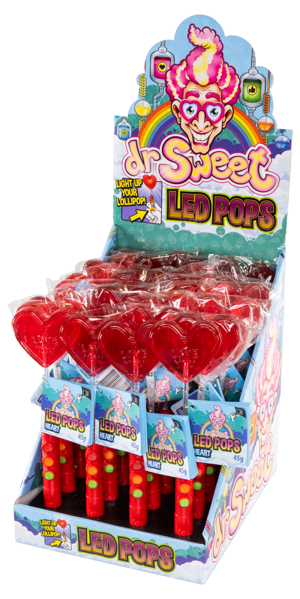 Dr. Sweet lolly LED 28x45gr hart