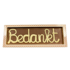 Wenstablet chocolade 180gr 'Bedankt"