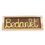 Wenstablet chocolade 180gr 'Bedankt"