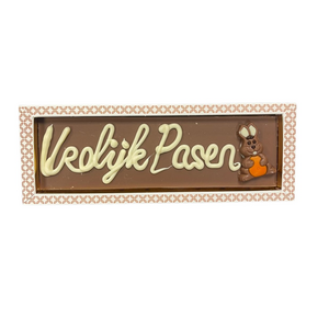 Wenstablet chocolade 195gr 'Vrolijk Pasen"