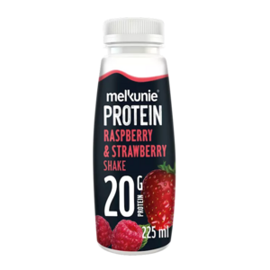 Melkunie 8x225ml proteinshake aardbei/framboos