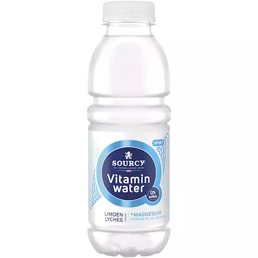 Sourcy 6x50cl vitamin water limoen lyche (blauw)