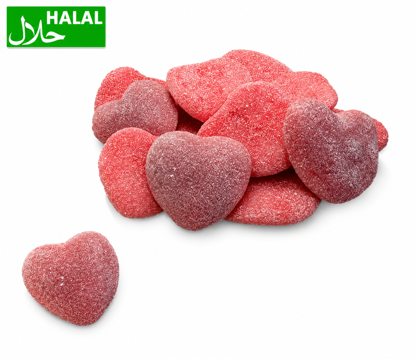 Dulceplus schepsnoep 1kg halal zure rode harten