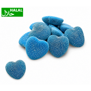 Dulceplus schepsnoep 1kg halal zure blauwe harten