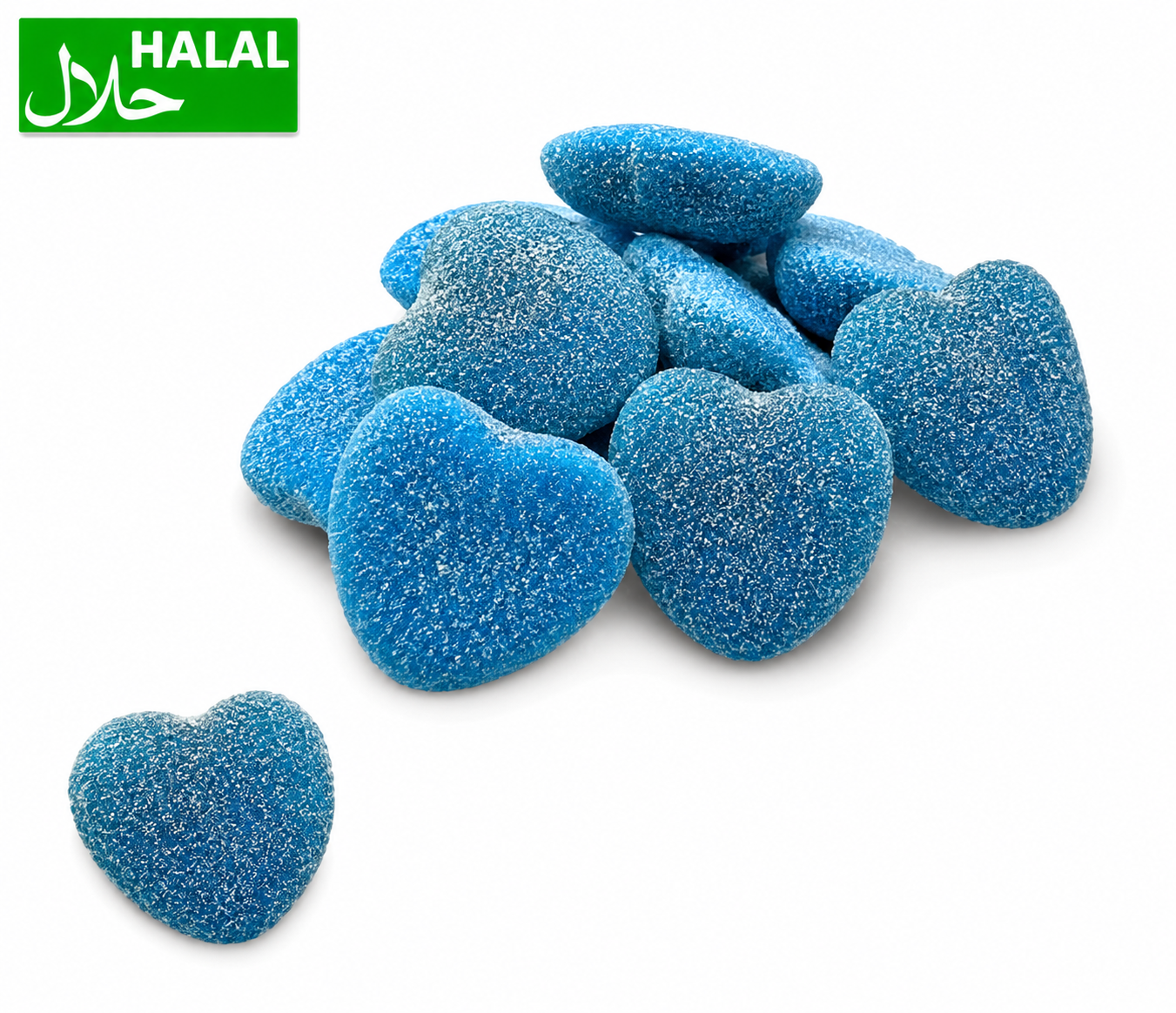 Dulceplus schepsnoep 1kg halal zure blauwe harten