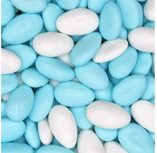 Schepsnoep 0.9kg amandelbonen blauw-wit