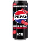 Pepsi blik 12x33cl sleek cola cherry zero
