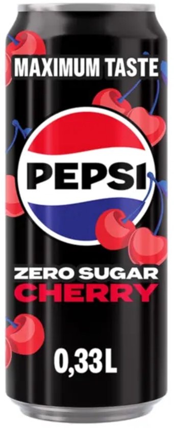 Pepsi blik 12x33cl sleek cola cherry zero
