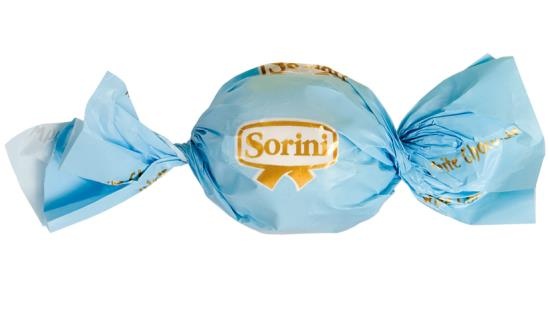 Sorini chocolade bonbon bal 1kg blauw (~70st)