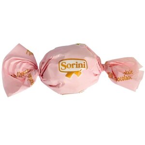 Sorini chocolade bonbon bal 1kg roze (~70st)