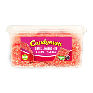 Candyman silo 1kg zure slingers matten aardbei