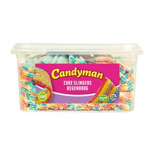 Candyman silo 1kg zure slingers matten regenboog