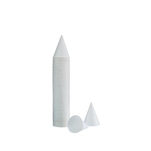 Disposable puntbekers karton 5000x 133ml wit