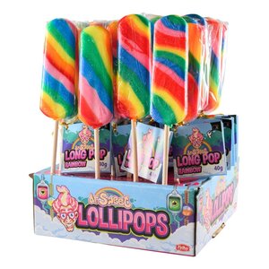 Felko lolly lange platte regenboog 40x40gr