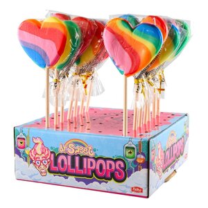 Felko lolly hart regenboog 24x45gr