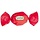 Sorini chocolade bonbon bal 1kg rood (~70st)