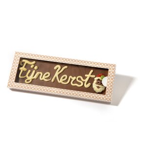 Wenstablet chocolade 180gr 'Fijne Kerst"