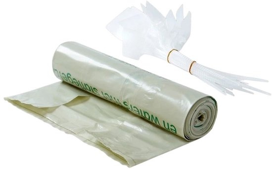 Statiegeld rol: 5x klein (115x140cm) 240liter +5xsluitstrip*